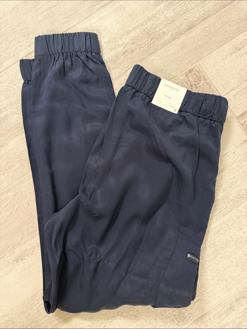 Banana Republic Black Drawstring Cargo Joggers